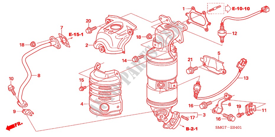 CONVERTER (1.8L) for Honda CIVIC 1.8 SPORT 5 Doors Intelligent Manual Transmission 2006