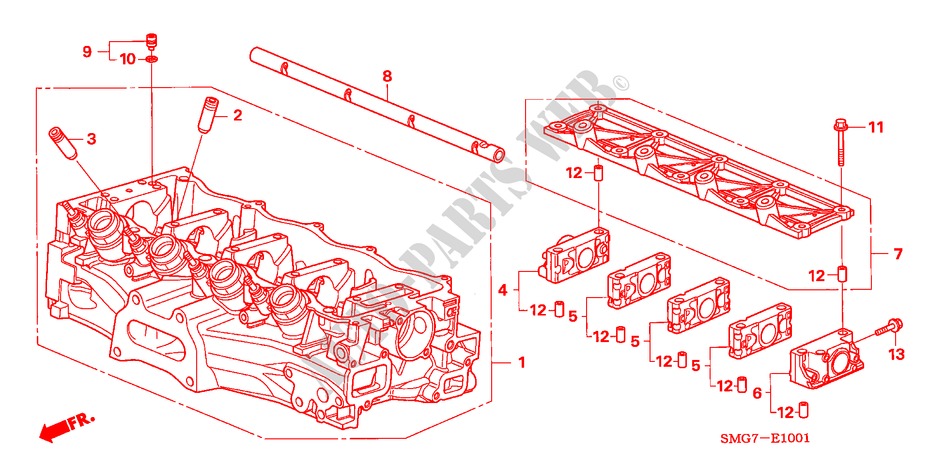 CYLINDER HEAD (1.8L) for Honda CIVIC 1.8 SPORT 5 Doors Intelligent Manual Transmission 2006