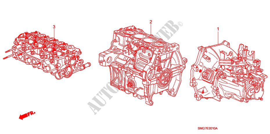 ENGINE ASSY./ TRANSMISSION ASSY. (1.4L) for Honda CIVIC 1.4 SE 5 Doors Intelligent Manual Transmission 2008