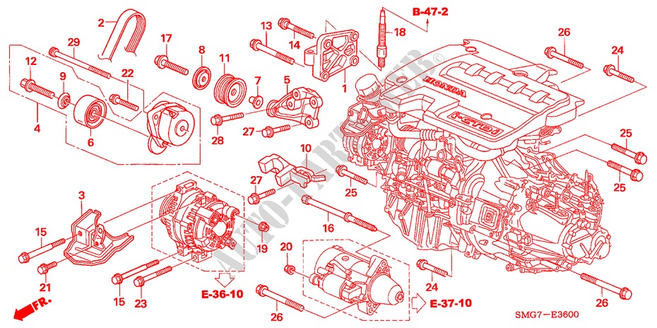 ENGINE MOUNTING BRACKET (DIESEL) for Honda CIVIC 2.2 BASE 5 Doors 6 speed manual 2006