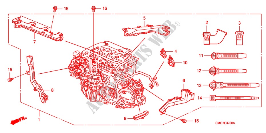 ENGINE WIRE HARNESS (DIESEL) for Honda CIVIC 2.2 ES 5 Doors 6 speed manual 2008