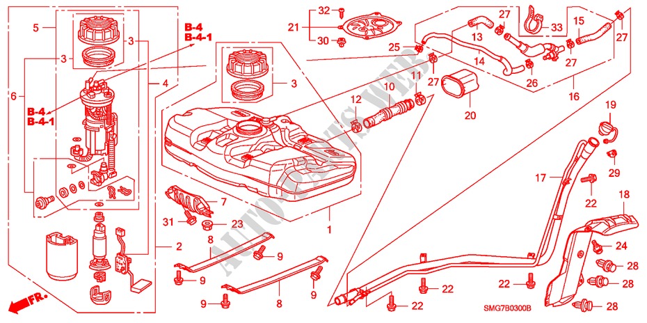 FUEL TANK (1.4L)(1.8L) for Honda CIVIC 1.8 SPORT 5 Doors Intelligent Manual Transmission 2006