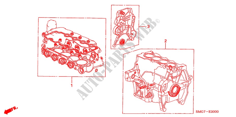 GASKET KIT (1.4L) for Honda CIVIC 1.4 COMFORT 5 Doors 6 speed manual 2006