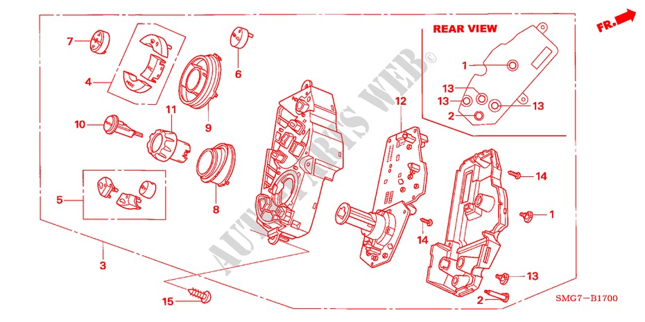HEATER CONTROL (LH) for Honda CIVIC 2.2 SPORT 5 Doors 6 speed manual 2006