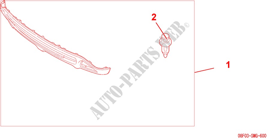 REAR BUMPER GARNISH for Honda CIVIC 1.4 SE 5 Doors 6 speed manual 2006