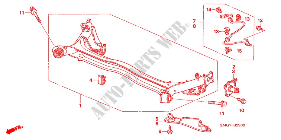 REAR LOWER ARM for Honda CIVIC 1.8 SPORT 5 Doors Intelligent Manual Transmission 2006
