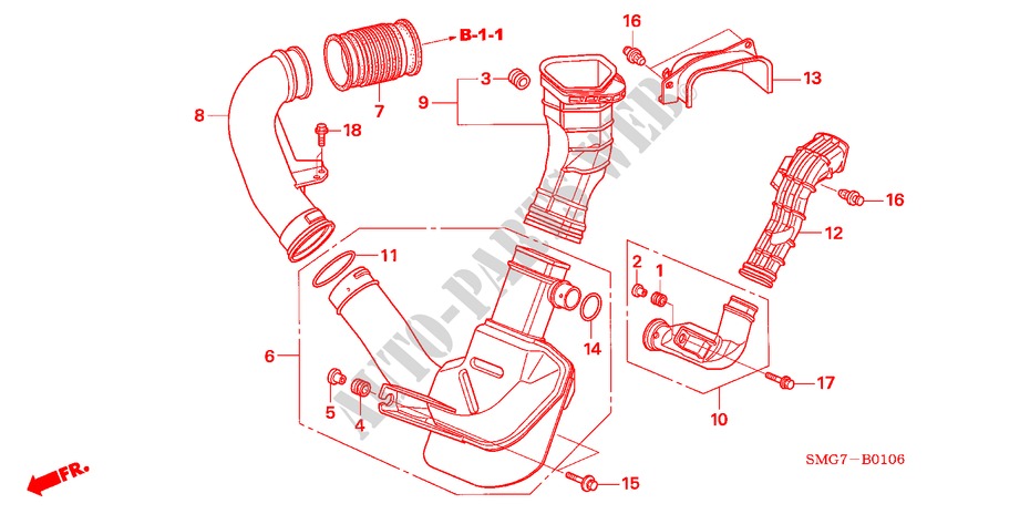 RESONATOR CHAMBER (1.8L) for Honda CIVIC 1.8 SE 5 Doors 6 speed manual 2006