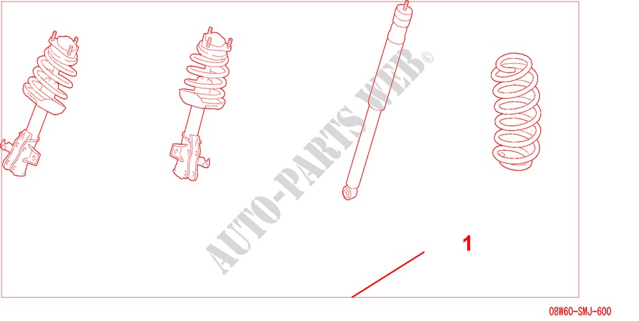 SPORTS SUSPENSION FOR 2.2I AND CTDI for Honda CIVIC 2.2 SE 5 Doors 6 speed manual 2006