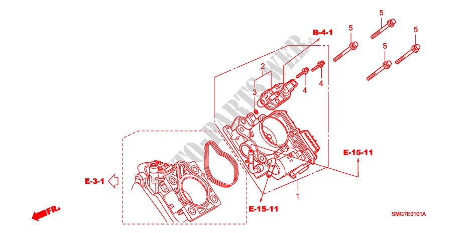 THROTTLE BODY (1.8L) for Honda CIVIC 1.8 SPORT 5 Doors Intelligent Manual Transmission 2006