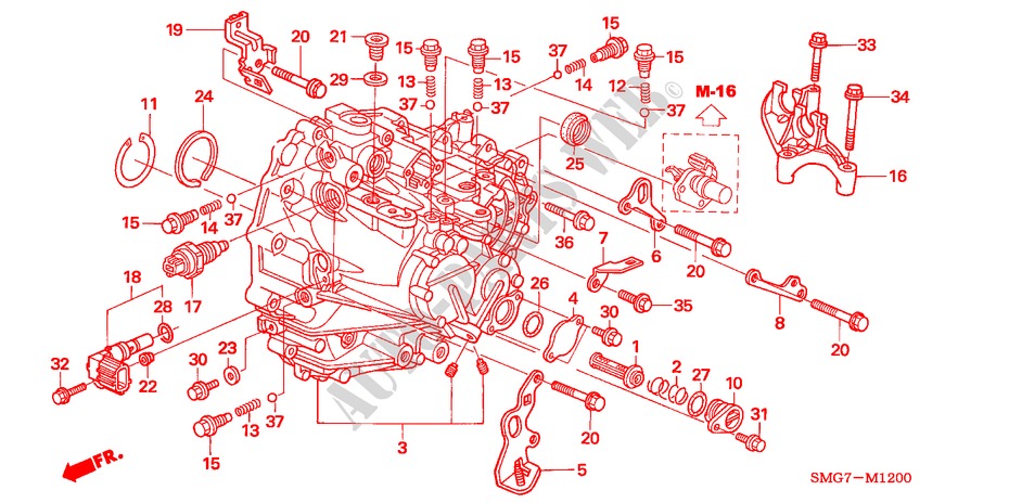 TRANSMISSION CASE (DIESEL) for Honda CIVIC 2.2 COMFORT    DPF 5 Doors 6 speed manual 2007