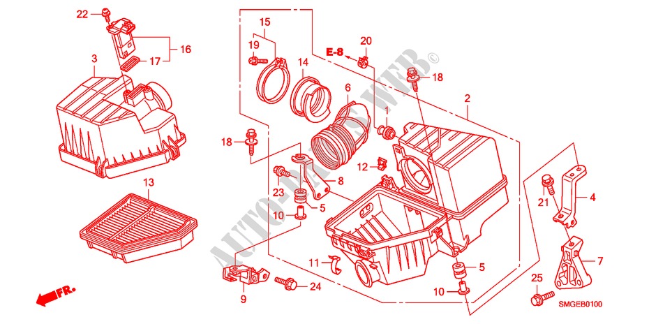 AIR CLEANER(1.4L) for Honda CIVIC 1.4 SPORT 5 Doors 6 speed manual 2009