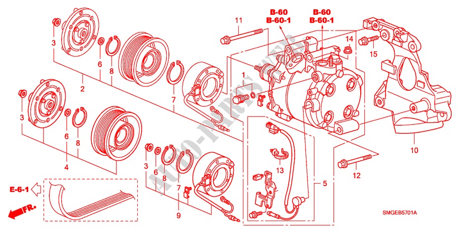 AIR CONDITIONER(COMPRESSO R)(1.8L) for Honda CIVIC 1.8 EXECUTIVE 5 Doors 6 speed manual 2009