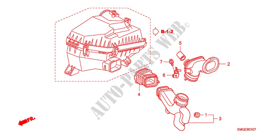 AIR INTAKE TUBE(DIESEL) for Honda CIVIC 2.2 VXI 5 Doors 6 speed manual 2010