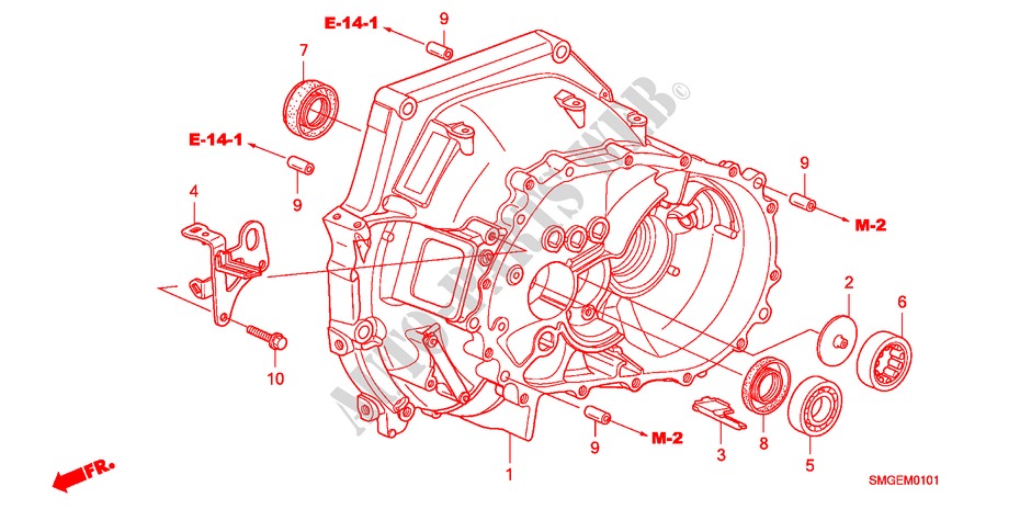CLUTCH CASE(1.8L) for Honda CIVIC 1.8 SPORT 5 Doors 6 speed manual 2010