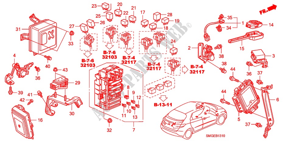 CONTROL UNIT(CABIN)(LH)(1 ) for Honda CIVIC 1.4 BASE 5 Doors 6 speed manual 2009