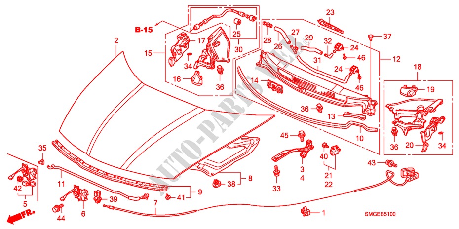 ENGINE HOOD(LH) for Honda CIVIC 1.8 SPORT 5 Doors 6 speed manual 2010