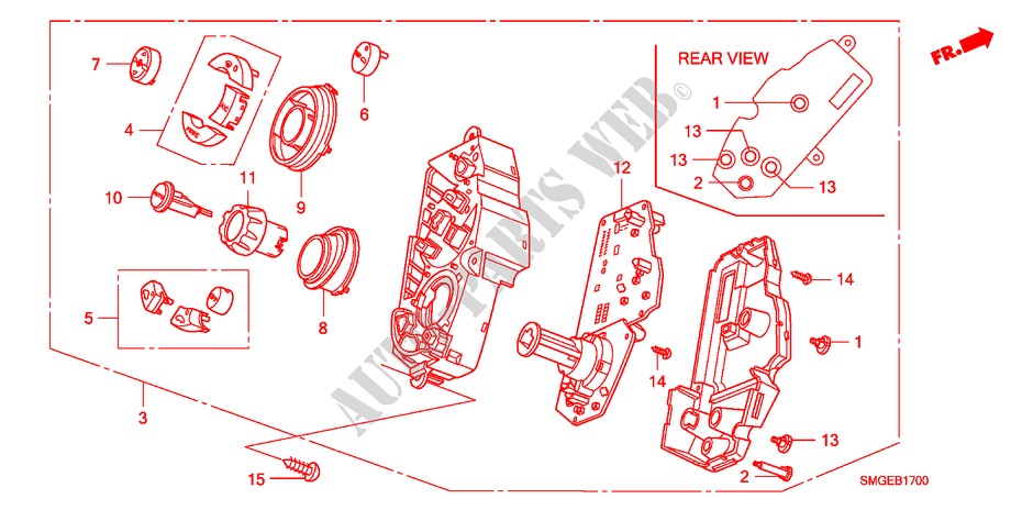 HEATER CONTROL(LH) for Honda CIVIC 1.4 SPORT 5 Doors 6 speed manual 2009