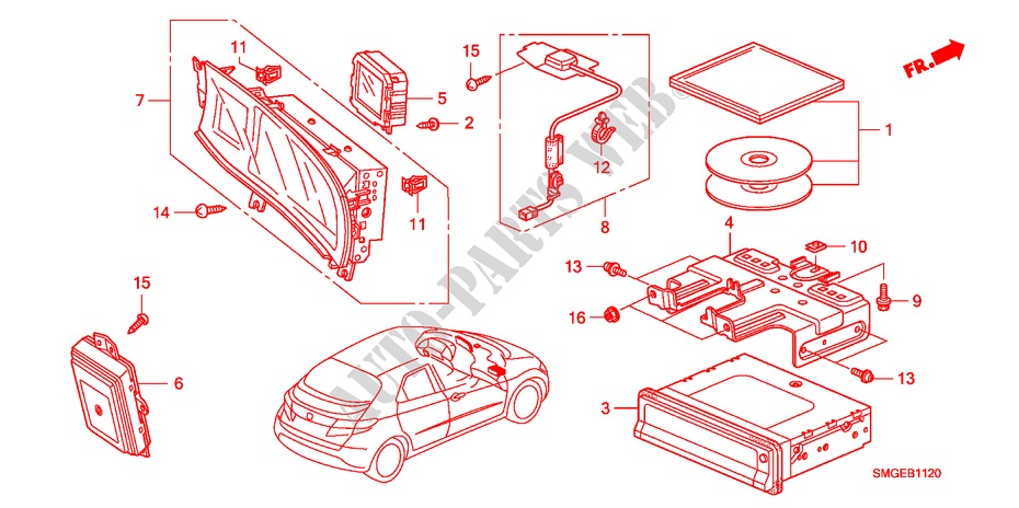 NAVIGATION SYSTEM(LH) for Honda CIVIC 1.4 SPORT 5 Doors 6 speed manual 2010