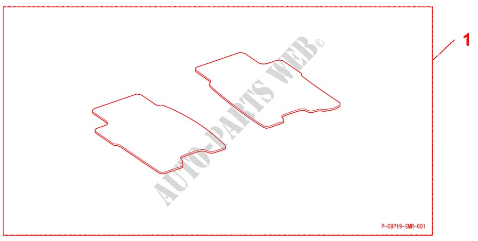 REAR RUBBER MATS for Honda CIVIC 1.8 COMFORT 5 Doors 5 speed automatic 2010