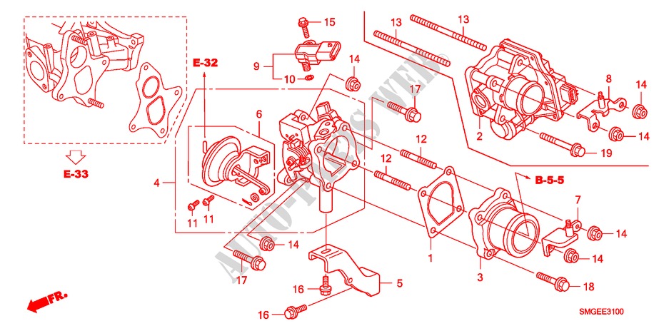 SWIRL CONTROL VALVE(DIESE L) for Honda CIVIC 2.2 VXI 5 Doors 6 speed manual 2010