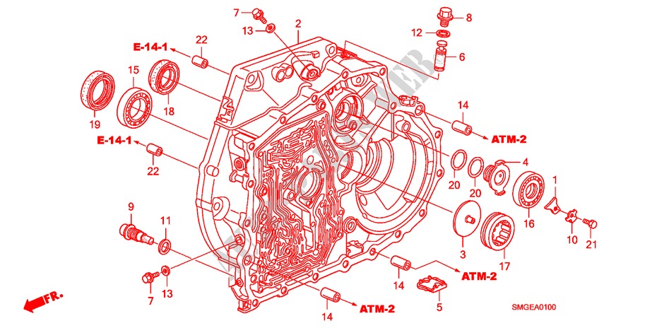 TORQUE CONVERTER CASE for Honda CIVIC 1.8 COMFORT 5 Doors 5 speed automatic 2010