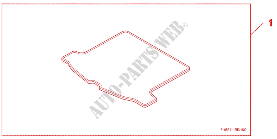 TRUNK MAT for Honda CIVIC 1.8 BASE 5 Doors 5 speed automatic 2009