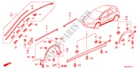 MOLDING/SIDE SILL GARNISH for Honda CIVIC 1.8GT    AUDIOLESS 5 Doors 5 speed automatic 2011