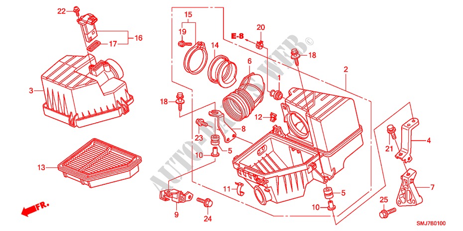 AIR CLEANER(1.4L) for Honda CIVIC 1.4COMFORT 5 Doors 6 speed manual 2011