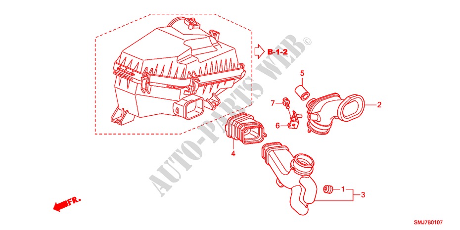 AIR INTAKE TUBE(DIESEL) for Honda CIVIC 2.2SPORT 5 Doors 6 speed manual 2011