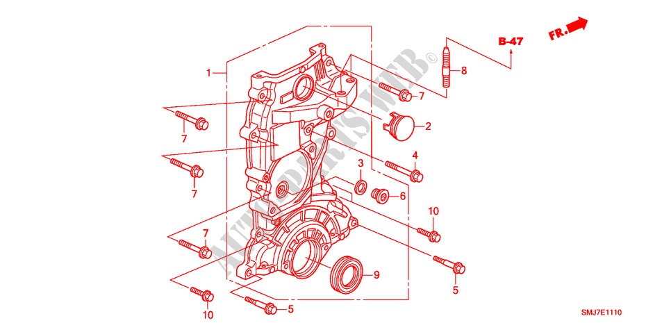 CHAIN CASE(1.4L) for Honda CIVIC 1.4GT    AUDIOLESS 5 Doors Intelligent Manual Transmission 2011