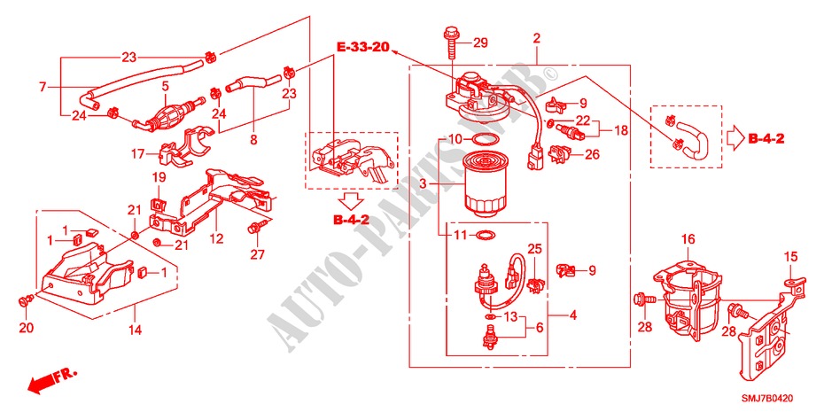FUEL STRAINER for Honda CIVIC 2.2SPORT 5 Doors 6 speed manual 2011