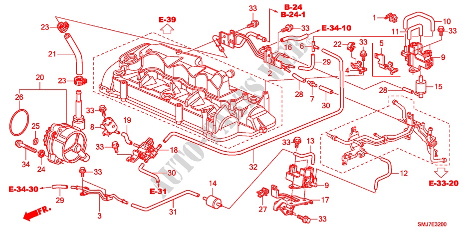 INSTALL PIPE/VACUUM PUMP( DIESEL) for Honda CIVIC 2.2SPORT 5 Doors 6 speed manual 2011