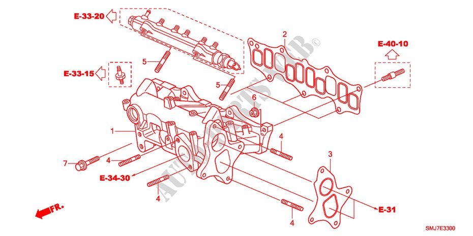INTAKE MANIFOLD(DIESEL) for Honda CIVIC 2.2SPORT 5 Doors 6 speed manual 2011
