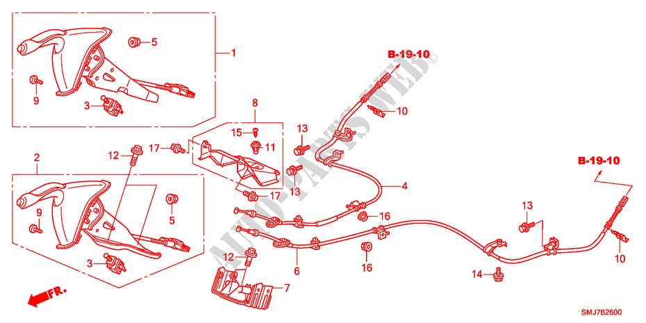 PARKING BRAKE for Honda CIVIC 1.4COMFORT 5 Doors 6 speed manual 2011
