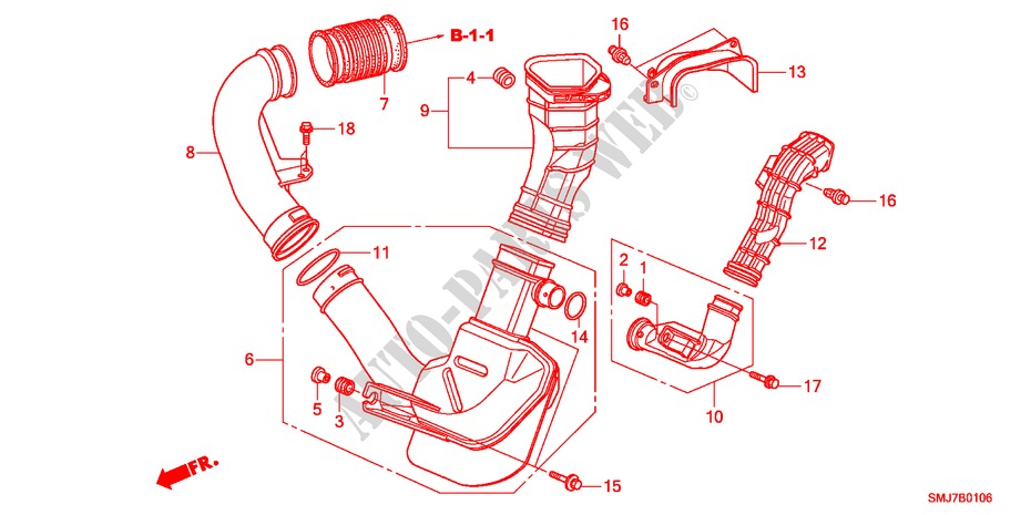 RESONATOR CHAMBER(1.8L) for Honda CIVIC 1.8GT 5 Doors 5 speed automatic 2011