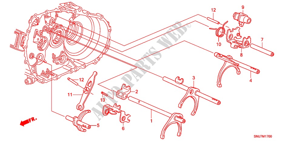 SHIFT FORK(DIESEL) for Honda CIVIC 2.2GT 5 Doors 6 speed manual 2011