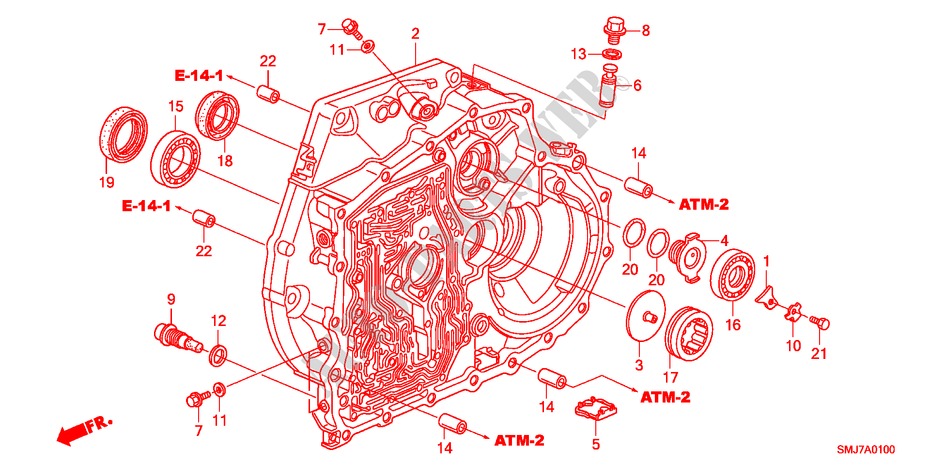 TORQUE CONVERTER CASE for Honda CIVIC 1.8GT    AUDIOLESS 5 Doors 5 speed automatic 2011