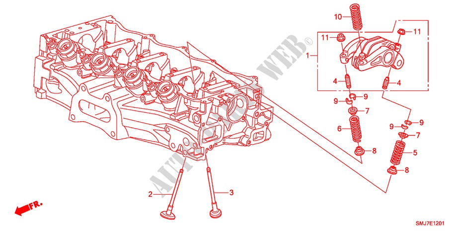 VALVE/ROCKER ARM(1.8L) for Honda CIVIC 1.8GT    AUDIOLESS 5 Doors 5 speed automatic 2011