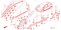 MOLDING/SIDE SILL GARNISH for Honda CIVIC 2.0 TYPE R 3 Doors 6 speed manual 2007