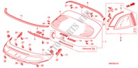 REAR WINDSHIELD/ QUARTER GLASS for Honda CIVIC 2.0 TYPE R 3 Doors 6 speed manual 2007