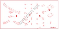 TRAILER HITCH DETACHABLE for Honda CIVIC 1.8 TYPE S 3 Doors Intelligent Manual Transmission 2007
