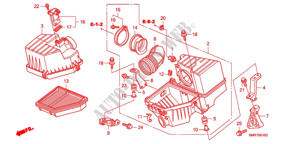 AIR CLEANER (1.4L) for Honda CIVIC 1.4 TYPE S 3 Doors 6 speed manual 2009