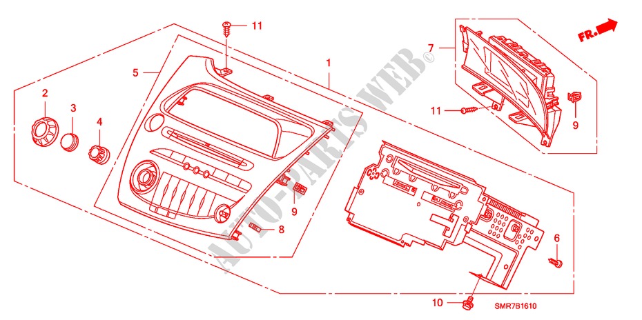 AUTO RADIO (LH)(1) for Honda CIVIC 1.4 TYPE S 3 Doors 6 speed manual 2009