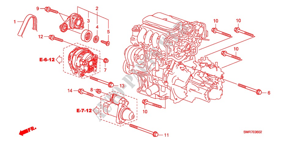 AUTO TENSIONER (1.4L) for Honda CIVIC 1.4 TYPE S 3 Doors 6 speed manual 2009