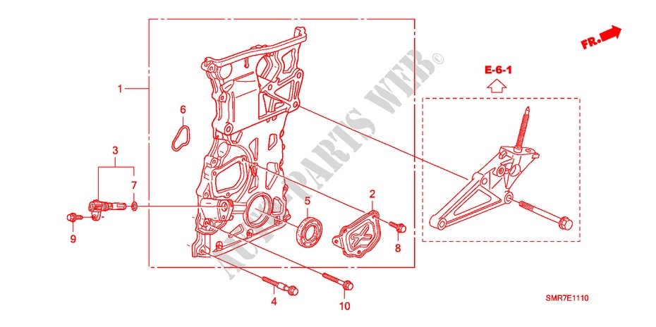 CHAIN CASE (2.0L) for Honda CIVIC 2.0 TYPE R    PLUS 3 Doors 6 speed manual 2008