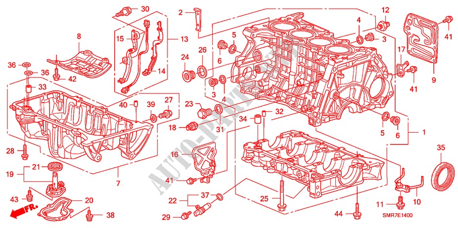 CYLINDER BLOCK/OIL PAN (1.8L) for Honda CIVIC 1.8 TYPE S 3 Doors 6 speed manual 2007