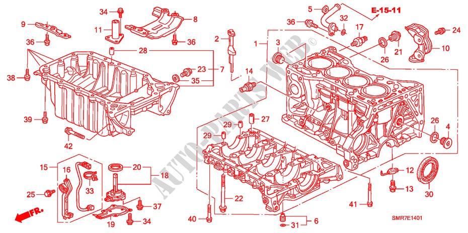 CYLINDER BLOCK/OIL PAN (2.0L) for Honda CIVIC 2.0 TYPE R    RACE 3 Doors 6 speed manual 2007