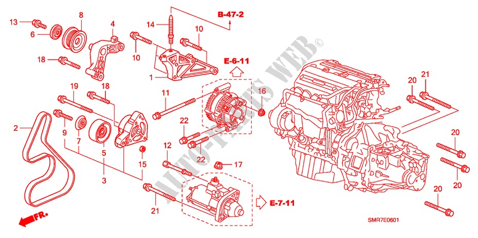 ENGINE MOUNTING BRACKET (2.0L) for Honda CIVIC 2.0 TYPE R    PLUS 3 Doors 6 speed manual 2008