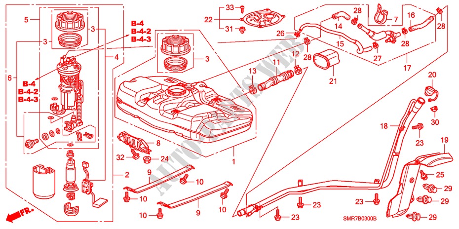 FUEL TANK (1.4L)(1.8L) (2.0L) for Honda CIVIC 1.8 BASE 3 Doors Intelligent Manual Transmission 2007