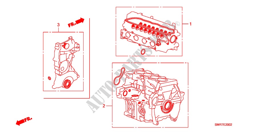 GASKET KIT (1.4L) for Honda CIVIC 1.4 TYPE S 3 Doors 6 speed manual 2009